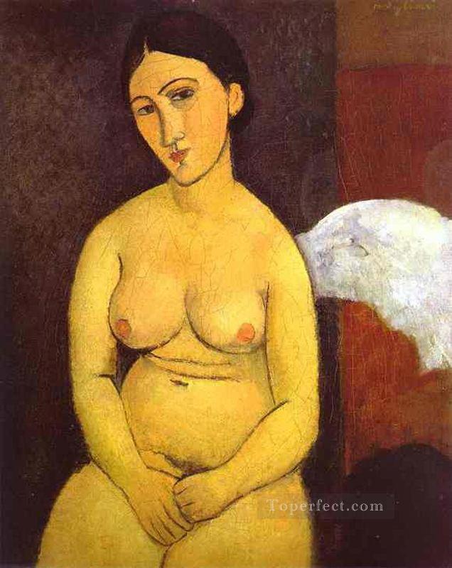 seated nude 1917 Amedeo Modigliani Oil Paintings